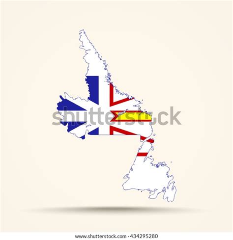 Map Newfoundland Labrador Newfoundland Labrador Flag Stock Vector ...