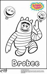 Foofa Coloring Page Pages Yo Gabba Color sketch template