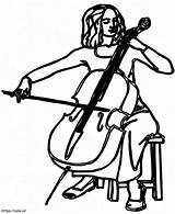 Cello Violoncello Violonchelo Violoncelle Malvorlage Coloriage Colorir  sketch template
