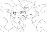 Glaceon And Leafeon  By Whitelate With Images Cute Pokemon sketch template