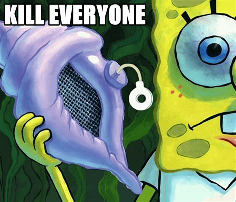 SpongeBob & Magic Conch Shell "KILL EVERYONE" reaction image restoration : r/MemeRestoration