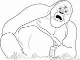 Drunk Gorilla Coloring Page For Kids  Free Printable sketch template
