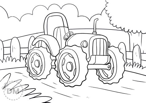 Tractor Car Coloring Page - diy-magazine.com