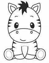 Zebra For Kids Coloring sketch template