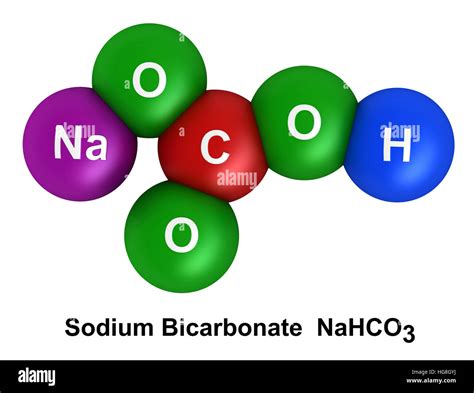 3d render of molecular structure of sodium bicarbonate isolated over white background Stock ...