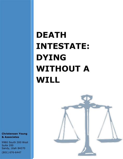 Death Intestate: Dying Without a Will