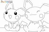Pichu Coloring Pages sketch template