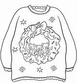 Free Ugly Christmas Sweater Coloring Pages Printable sketch template