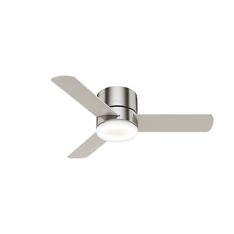 Hunter Minimus 44-Inch LED Indoor Brushed Nickel Low Profile Ceiling ...