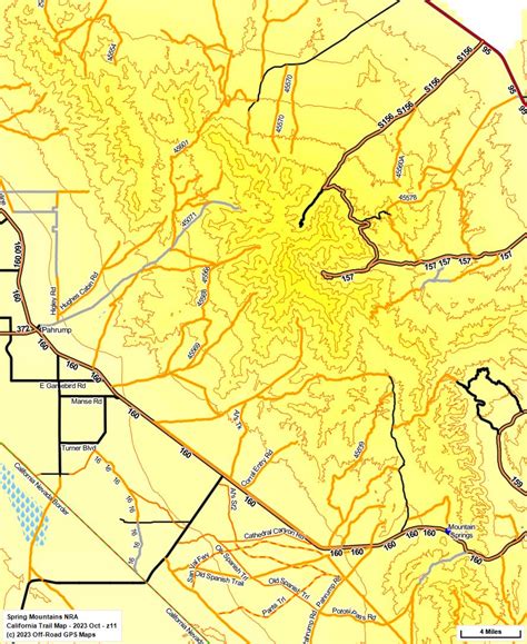 Spring Mountains NRA - California Trail Map