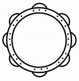 Simple Tambourine  Coloring Pages sketch template