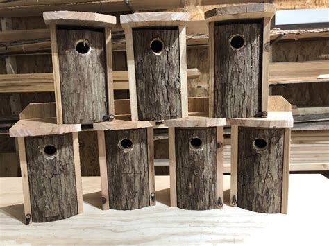 Chickadee Nest Box Natural Cedar Front — The Nest Box Barn