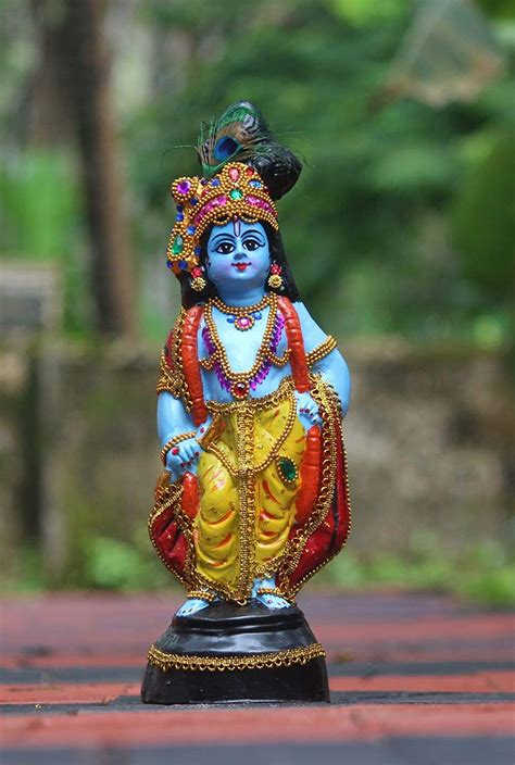 Brahma Crafts Vithoba Idol Made in Fibre, Vithal Idol, Sree Krishna Idol- 40 cm Height(Blue ...