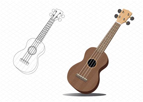 2 x Ukuleles on isolated background , #Sponsored, #design#vector#concepts#flat #Ad Ukulele ...