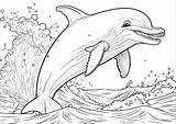 Smiling dolphin  Dolphin Coloring Pages For Kids sketch template