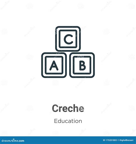 Creche Concept Vector Linear Icon Isolated On Transparent Background ...