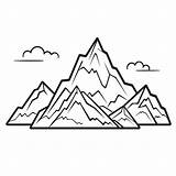Premium Photo  Mountain coloring Page For Kids sketch template