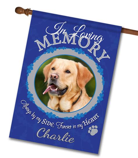 In Loving Memory - Pet - Photo House Flag - 28" x 40" - Custom Printed ...