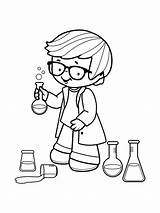 Coloring Pages Of Scientist And Labs sketch template