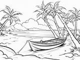 Beautiful Paradise Coloring Page  sketch template