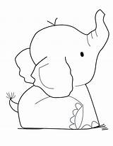 Cute Baby Elephant Coloring Pages Sketch Page sketch template