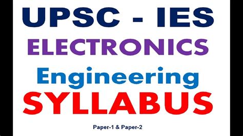 ies exam syllabus for electronics and communication engineering, ies exam pattern electronics ...