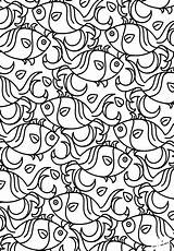 Fish Pattern coloring Page  ColouringPages sketch template