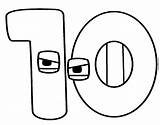 Number 10 Coloring Pages sketch template