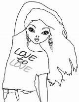 Topmodel Ausmalbilder Kleurplaat Funandcake Prinzessin Modelek Szkice  sketch template