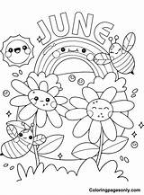 June Month Coloring Page  Free Printable Pages sketch template