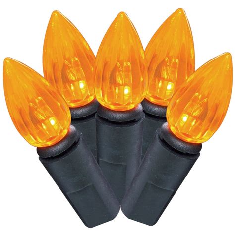 Halloween LED Vertical Cut C3 Lights, Orange, 50pk - Walmart.com ...