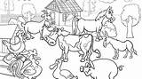 Horse Farm Coloring Pages sketch template