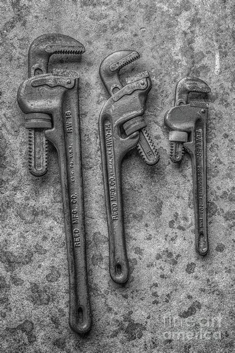 Pipe Wrenches Black and White Photograph by Randy Steele - Fine Art America