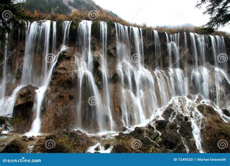 Jiuzhaigou waterfalls stock photo. Image of huanglong - 7249520