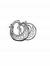 Earring coloring pages sketch template