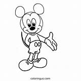 Mickey Mouse Coloring Pages Free Printable PDF sketch template