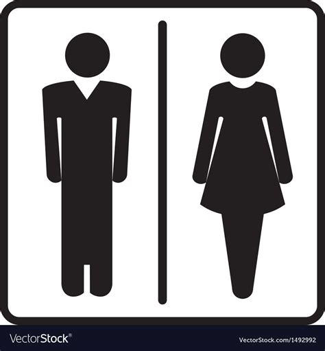 Man and woman signs for toilet restroom washroom lavatory isolated on white background. Download ...