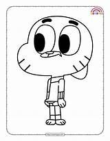 Gumball Watterson Coloring Pages The Amazing World Of Junior  sketch template