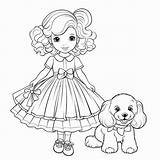 Premium Photo  Poodle skirt Adorable Hand Drawn Flat coloring Book sketch template