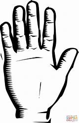 Hands Coloring Page sketch template