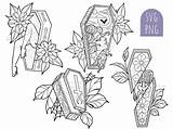 Coffin Svg Laser Cut S Halloween Bundle Goth Cricut Projects  sketch template