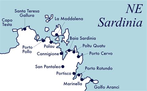 Sardinia Beaches Map