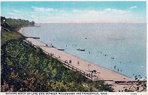 Bathing beach on Lake Erie between Willoughby and Painesville, Ohio | Beach, Ohio, Lake erie