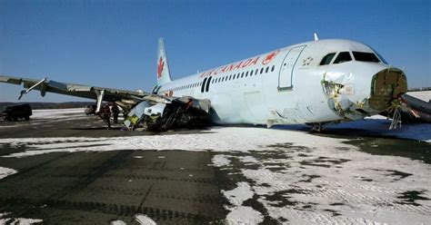 Air Canada Airbus A320 'crash': Shocking photos of wrecked plane after 23 people injured in ...