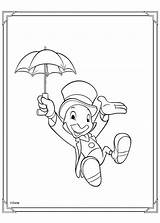 Pinocchio Jiminy Cricket Coloring sketch template