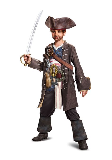 Captain Jack Sparrow Prestige Costume for Boys | Boy costumes, Pirate costume kids, Pirate ...