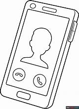 Phone Coloring Page  Easy Drawing Guides sketch template