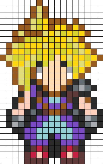 Download Cloud Strife Perler Bead Pattern / Bead Sprite - Minecraft Cloud Strife Pixel Art ...