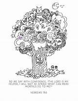 Bible Memory Verse  Coloring Page Hebrews 136 AllMomDoes sketch template
