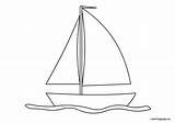 Easy Boat Coloring Pages sketch template